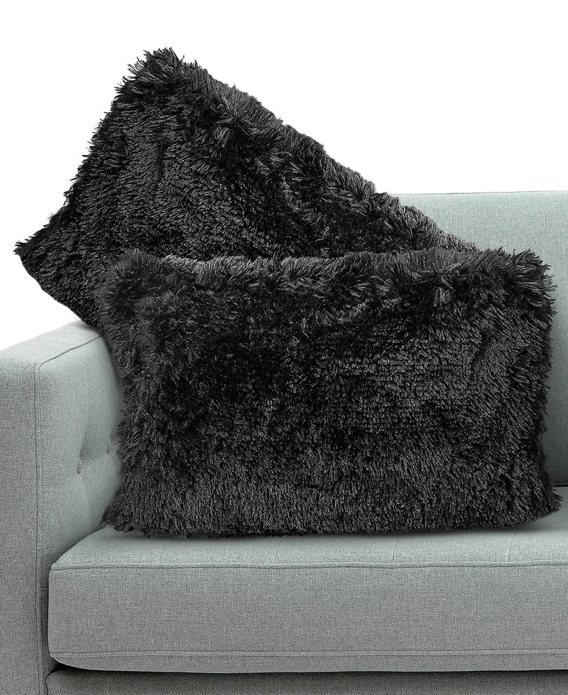 Cheer Collection Textured Fluffy Decorative Pillow