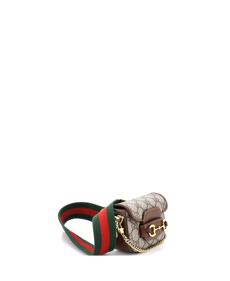 Pre-Owned Gucci Horsebit 1955 Flap Wallet with Strap Gg Coated Canvas