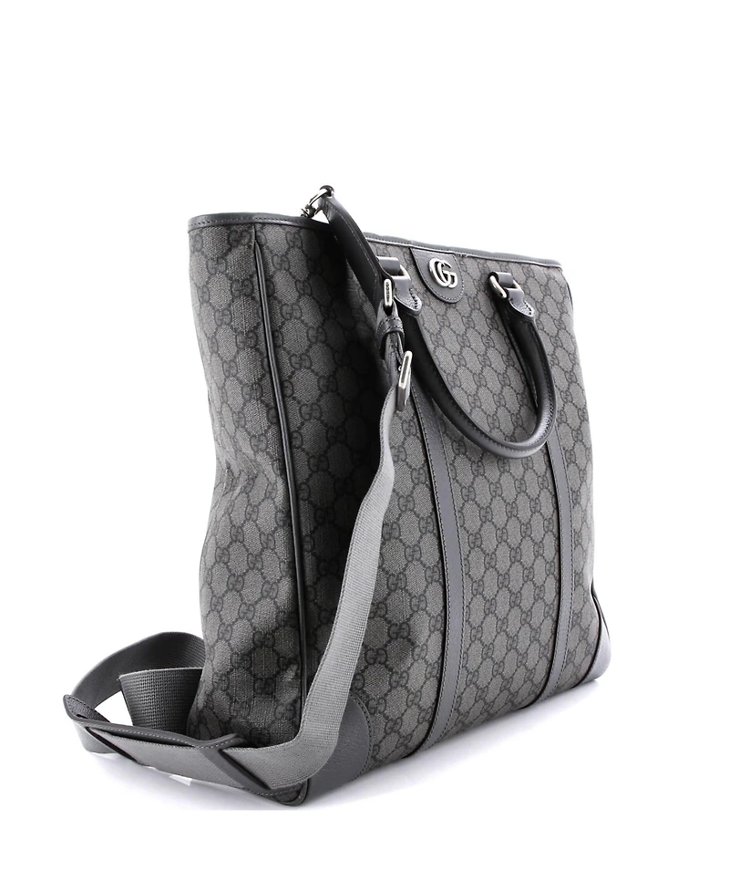 Pre-Owned Gucci Tall Ophidia Convertible Open Tote Gg Coated Canvas