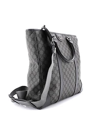 Pre-Owned Gucci Tall Ophidia Convertible Open Tote Gg Coated Canvas
