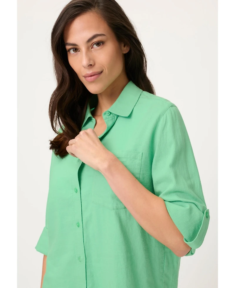 Olsen Women's Linen Blend Shirt
