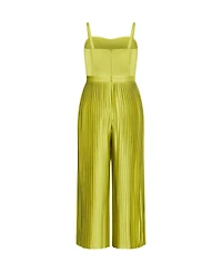City Chic Women's Plus Palazzo Pleat Jumpsuit