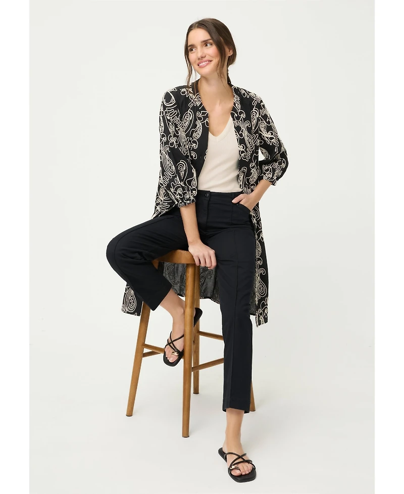 Olsen Women's Ribbed Knit Rounded V-Neck Shell