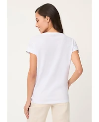 Olsen Women's Ornamental Embroidered T-Shirt