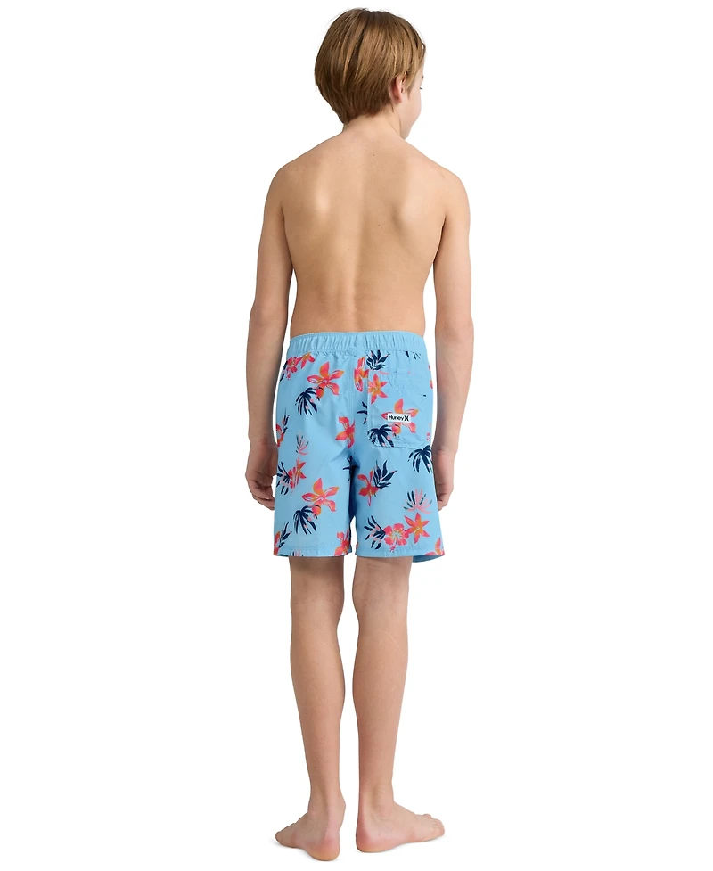 Hurley Boys' 8-18 Floral Pull-On Swim Trunks