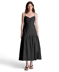 Kenneth Cole Women's Sweetheart Neck Bubble Flounce Midi Dress