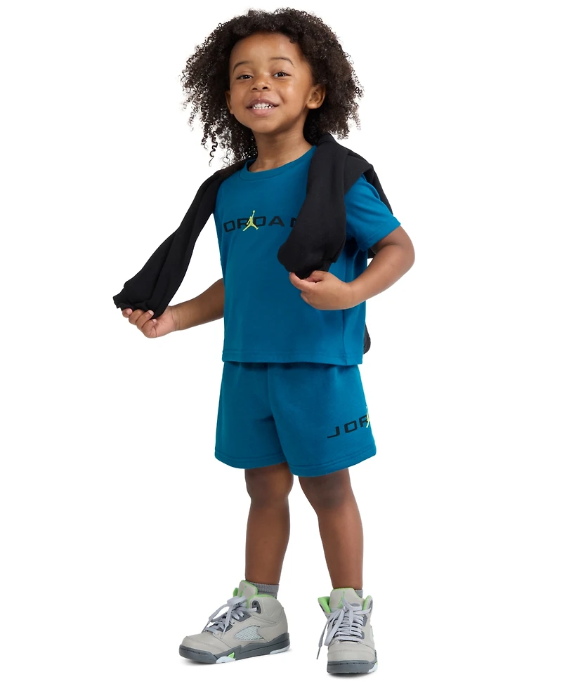 Jordan Boys' Toddler 2T-4T T-Shirt and Shorts, 2-Piece Set