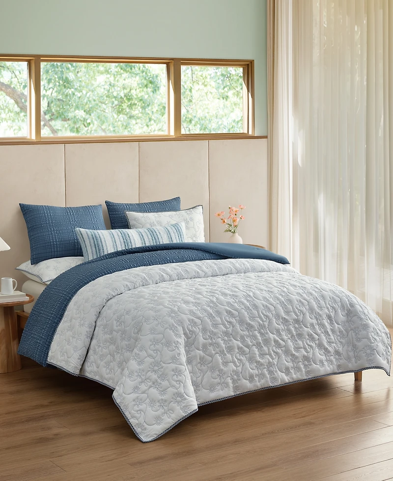 Ugg Botanical Pattern 2-Pc. Quilt Set, Twin/Twin Xl