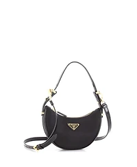 Pre-Owned Prada Small Arque Half Moon Hobo Tessuto