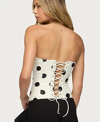 Edikted Women's Antonelle Polka Dot Corset