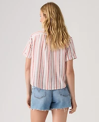 Levi's Women's Printed Short-Sleeve Camp Shirt