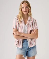 Levi's Women's Printed Short-Sleeve Camp Shirt