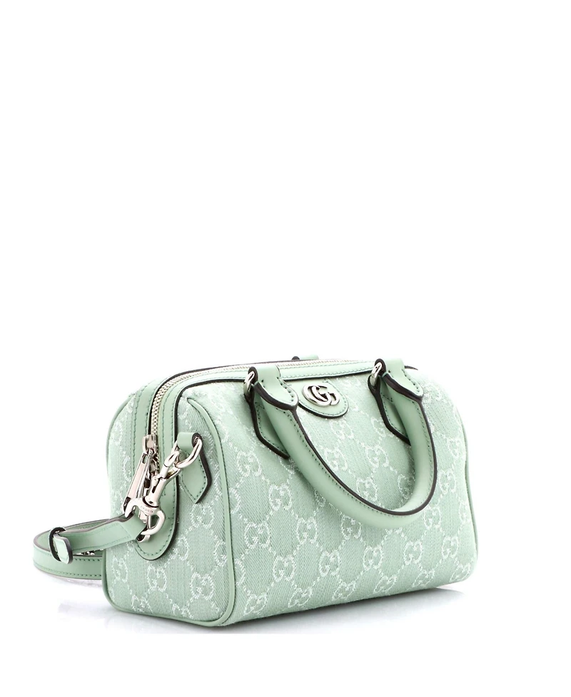 Pre-Owned Gucci Mini Ophidia Convertible Boston Bag Gg Denim