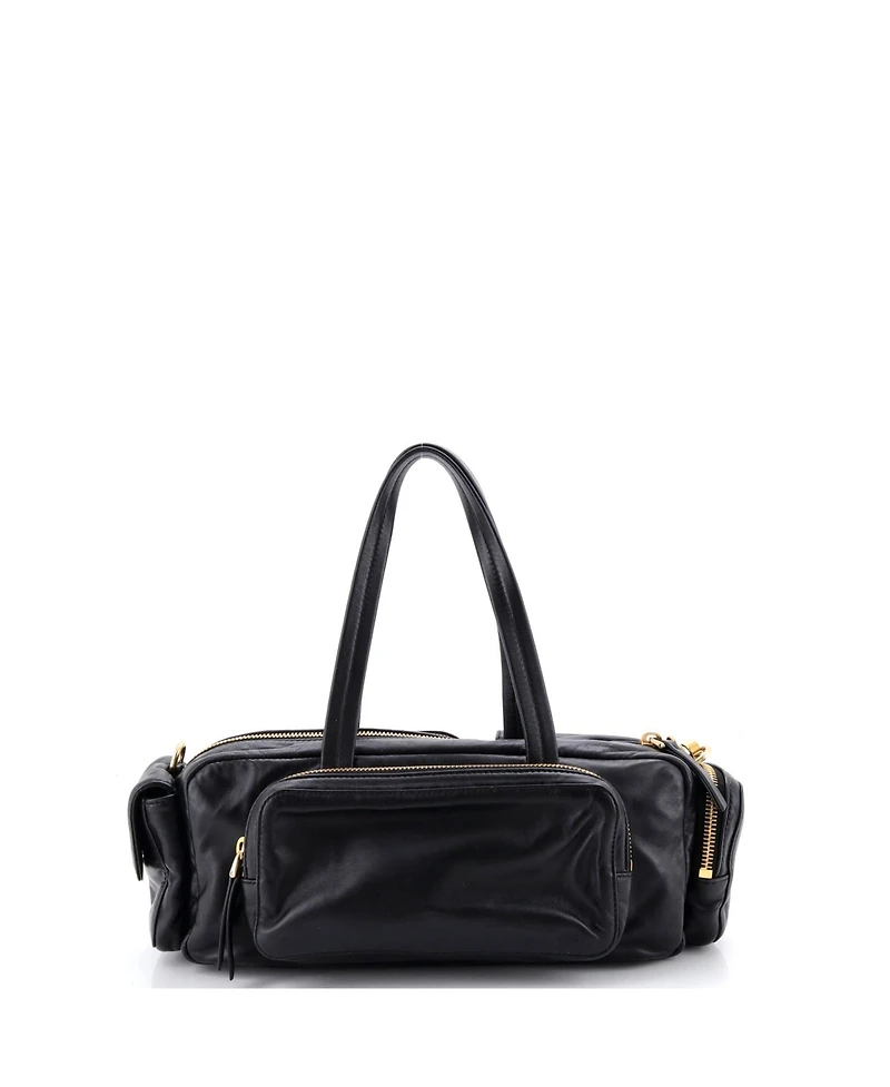 Pre-Owned Miu Miu Multi Pocket Shoulder Bag Leather