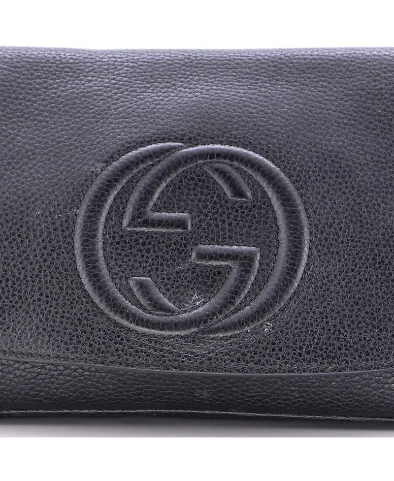 Pre-Owned Gucci Medium Soho Chain Crossbody Bag Leather