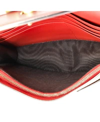 Pre-Owned Gucci Mini Queen Margaret Chain Wallet Leather