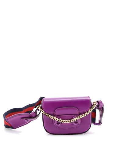 Pre-Owned Gucci Super Mini Horsebit 1955 Shoulder Bag Leather