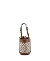 Pre-Owned Gucci Small Horsebit 1955 Bucket Bag Gg Coated Canvas with Leather
