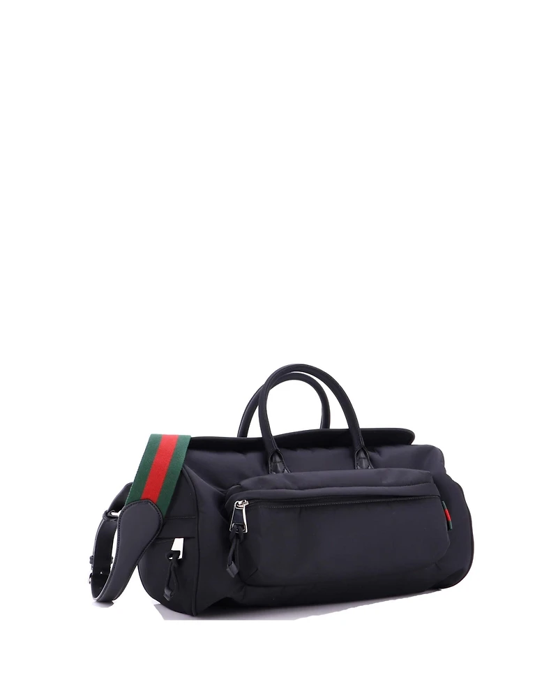 Pre-Owned Gucci Medium Convertible Front Pocket Duffle Bag Nylon