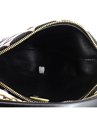 Pre-Owned Prada Mini Double Symbole Triangle Bag Leather and Jacquard