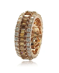 Suzy Levian New York Cubic Zirconia Eternity Band Sterling Silver