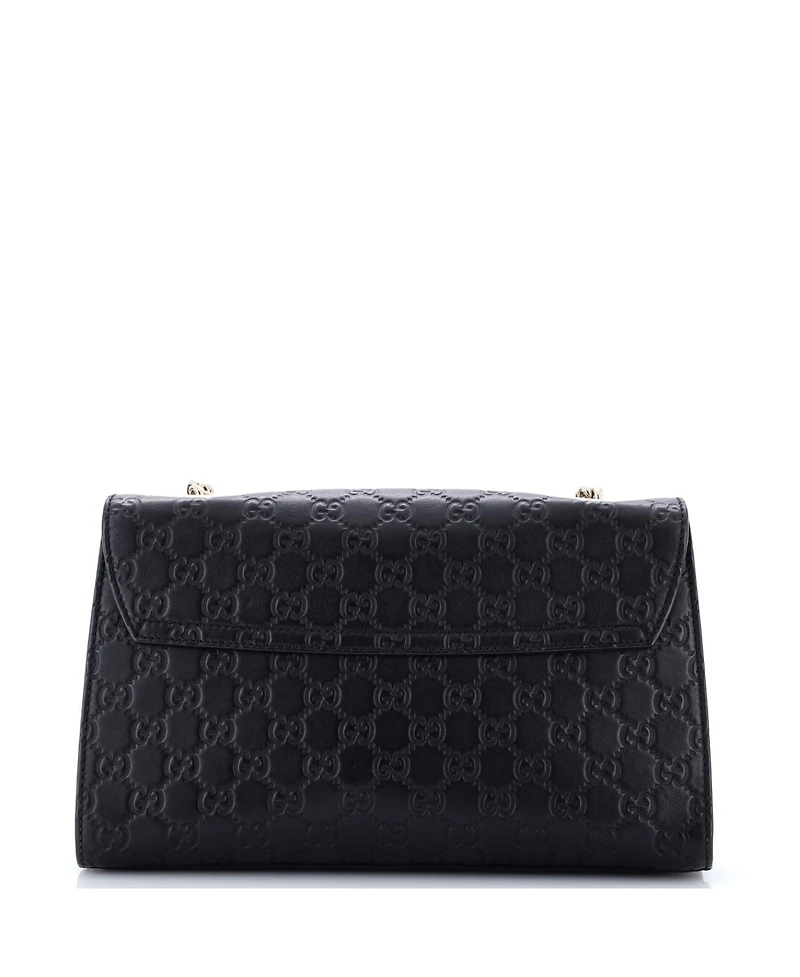 Pre-Owned Gucci Medium Emily Chain Flap Bag Guccissima Leather