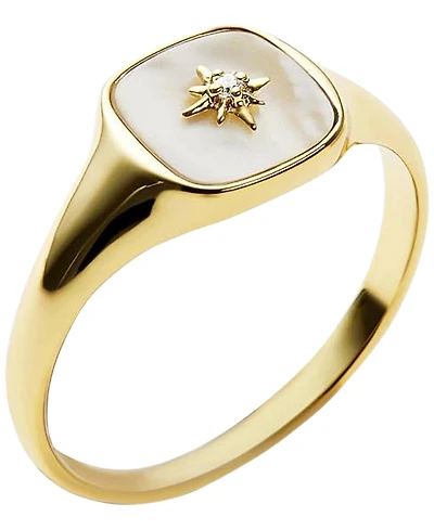 Ana Luisa Amara Mother of Pearl Signet Ring