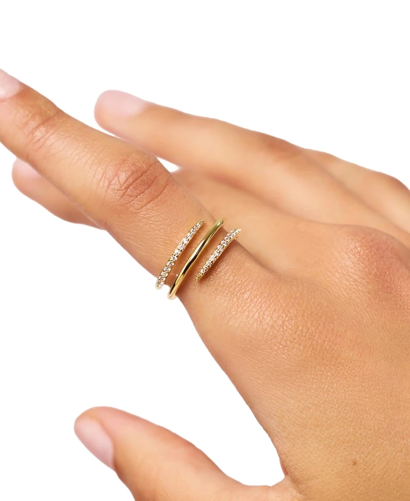 Ana Luisa Cubic Zirconia Oren Triple Pave Claw Ring