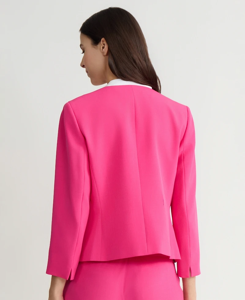 Kasper Women's Patch Pocket Open-Front Jacket