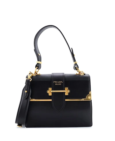 Pre-Owned Prada Medium Cahier Convertible Shoulder Bag City Calf and Saffiano