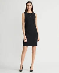 Kasper Women's Bow Sleeveless Sheath Dress, Regular & Petite