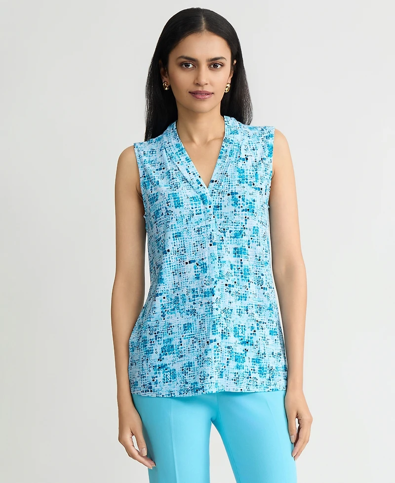 Kasper Women's Printed Sleeveless Top, Regular & Petite