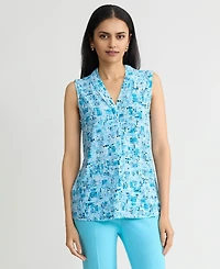 Kasper Women's Printed Sleeveless Top, Regular & Petite