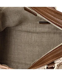 Pre-Owned Gucci Small Bree Convertible Tote Gg Canvas with Leather