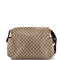 Pre-Owned Gucci Diaper Bag Gg Coated Canvas