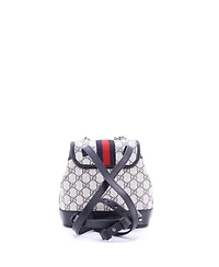Pre-Owned Gucci Mini Ophidia Flap Backpack Gg Coated Canvas