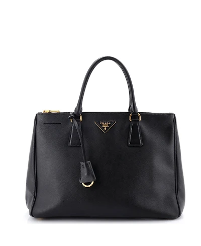 Pre-Owned Prada Double Zip Lux Tote Saffiano Leather