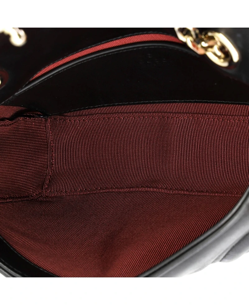 Pre-Owned Gucci Small Gg Marmont Nm Flap Bag Matelasse Leather