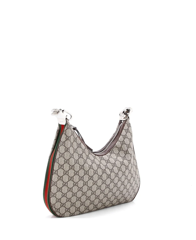 Pre-Owned Gucci Medium Attache Shoulder Bag Gg Coated Canvas