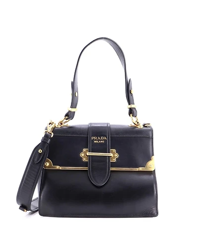 Pre-Owned Prada Medium Cahier Convertible Shoulder Bag City Calf and Saffiano