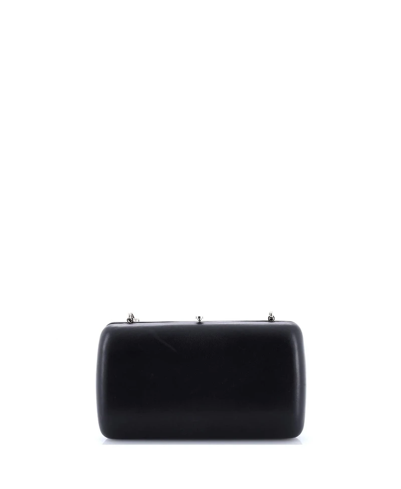 Pre-Owned Prada Logo Convertible Chain Box Clutch Leather