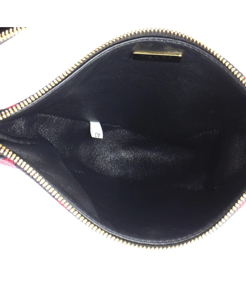 Pre-Owned Prada Mini Double Symbole Triangle Bag Leather and Jacquard