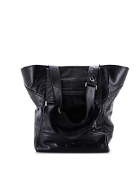 Pre-Owned Prada Tall Triple Front Pocket Tote Leather