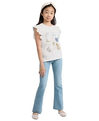 Levi's Girls' 7-16 Coastal Flutter Sleeve Graphic T-Shirt