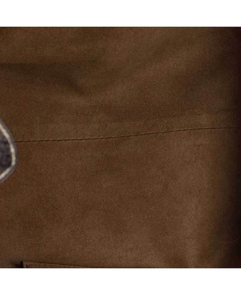 Pre-Owned Gucci Medium Padlock Chain Tote Gg Coated Canvas with Leather