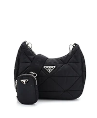 Pre-Owned Prada Small Re-Edition Shoulder Bag Quilted Tessuto