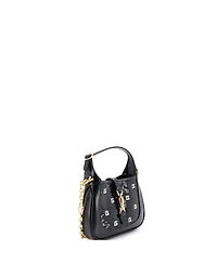 Pre-Owned Gucci Mini Jackie 1961 Chain Hobo Sequin Embellished Satin with Leather