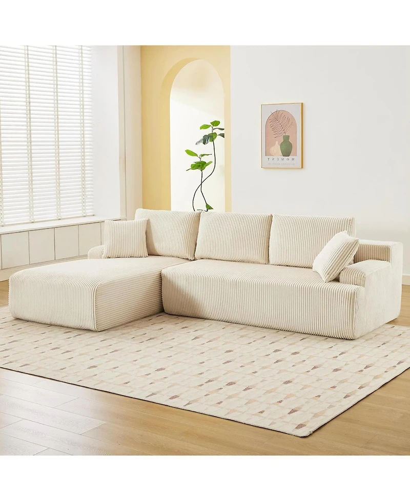 gaomon 96" Modular Sectional Sofa, L-Shaped Couch with Chaise