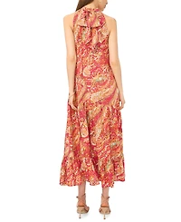 Msk Women's Halter Neck Tiered Maxi Dress