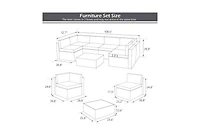 Aecojoy 7 Piece Outdoor Patio Furniture Set